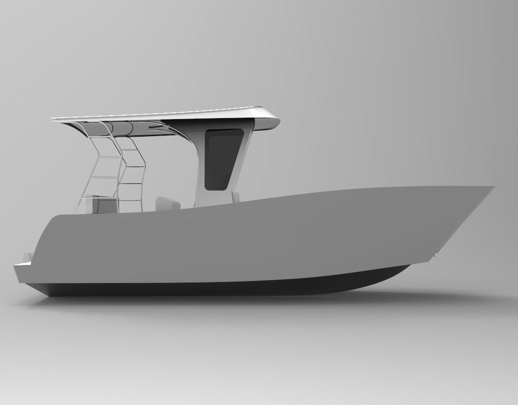 Custom aluminum landing craft plans - 24ft production boat design for builders